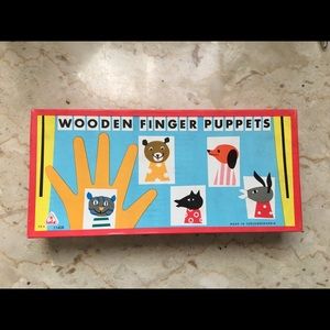 Vintage wooden finger puppets.